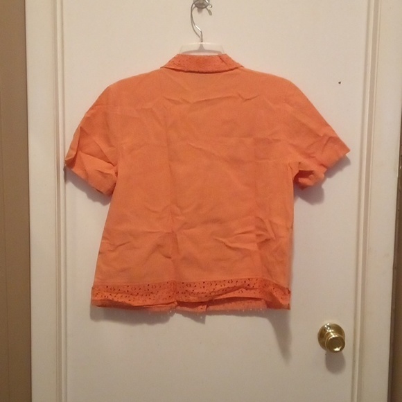 Koret Petite Orange Short Sleeve Lace 2pc Set (Top & Skirt) - Size 12P - Picture 10 of 14
